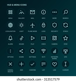 Web Interface icons. Menu icons. Vector mono line-weight icons. Interface design. Fully editable. Infinitely scalable. UI icons. App icons. Interface icons. Linear interface icons. Web Interface icons