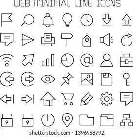 web interface icons set line design