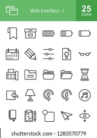 Web Interface Line Icons