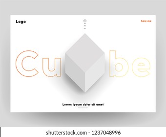 Web interface minimalistic design. Eps 10.