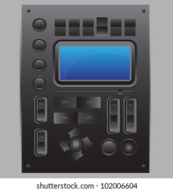 web interface with power buttons,switches bars