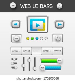 web interface ui elements. Vector illustration