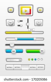 web interface ui elements. Vector illustration