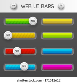 web interface ui elements. Vector illustration