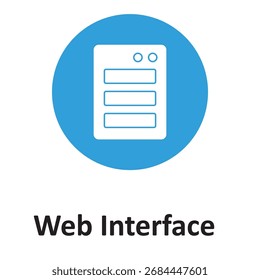 Web interface Vector Icon which can easily modify or edit

