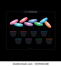 web, internet, annual report, magazine information templates. colorful eight disc information template. eight steps infographic template