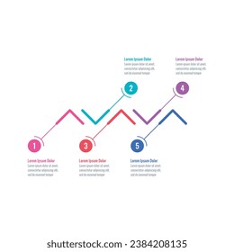 web, internet, business, magazine, annual report information template. five steps infographic template. geometric infographic template