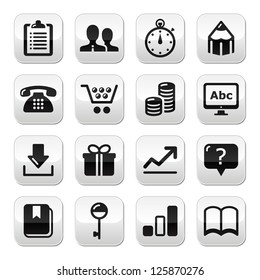 Web internet buttons set - vector