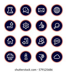 Web e Internet, cloud y medios sociales, carpeta e impresión, como y no me gusta el conjunto de iconos de vectores web
