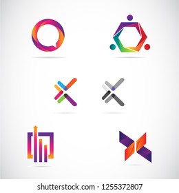 Web Internet Colorful Logo Design Collection Template