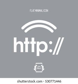 Web internet connection - http - Minimal vector icon 