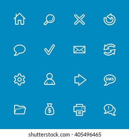 Web and internet, home and search, folder and print, arrows and recycling, web vector icons set
