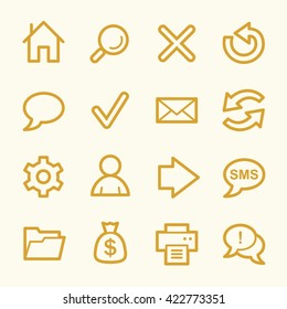 Web and internet, home and search, folder and print, arrows and recycling, web vector icons set