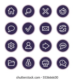 Web and internet, home and search, folder and print, arrows and recycling, web vector icons set