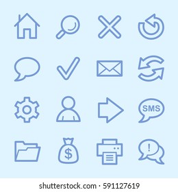 Web and internet, home and search, folder and print, arrows and recycling, web vector icons set