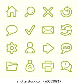 Web and internet, home and search, folder and print, arrows and recycling, web vector icons set