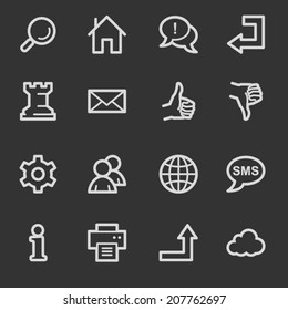 Web & internet icon set 2, grey set
