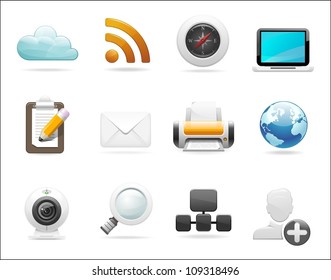web and internet icon set