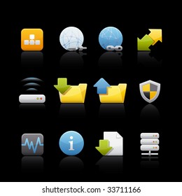 Web and Internet Icon Set for multiple applications. In Adobe Illustrator EPS 8.