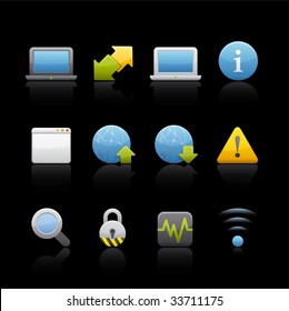 Web and Internet Icon Set for multiple applications. In Adobe Illustrator EPS 8.
