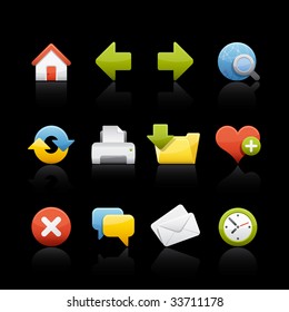 Web and Internet Icon Set for multiple applications. In Adobe Illustrator EPS 8.