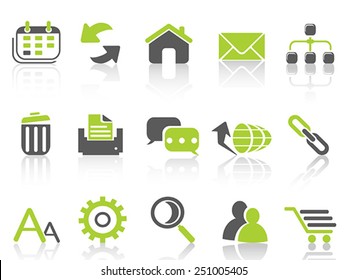 web internet icons ,green series