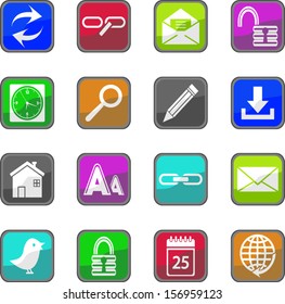 web and internet icons set