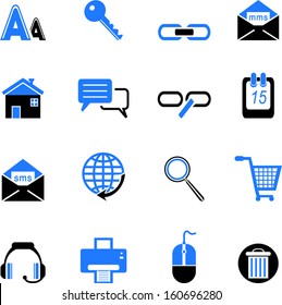 web and internet icons set