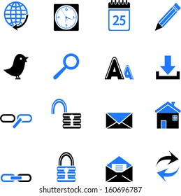 web and internet icons set