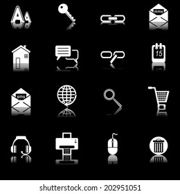 web and internet icons set