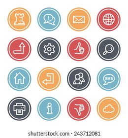 conjunto de iconos de Internet