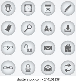 web and internet icons set 