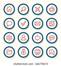 conjunto de iconos de Internet