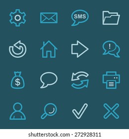 conjunto de iconos de Internet