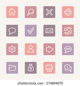 conjunto de iconos de Internet