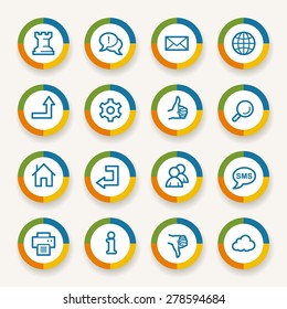 conjunto de iconos de Internet