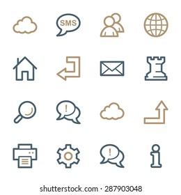conjunto de iconos de Internet