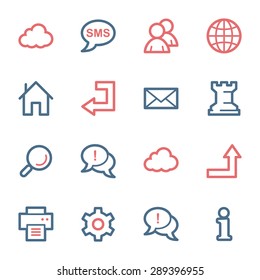 conjunto de iconos de Internet