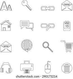 web and internet icons set