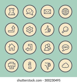 conjunto de iconos de Internet