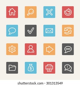 conjunto de iconos de Internet