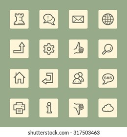 conjunto de iconos de Internet