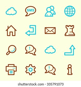 conjunto de iconos de Internet
