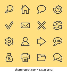 conjunto de iconos de Internet
