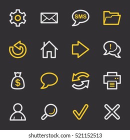 conjunto de iconos de Internet