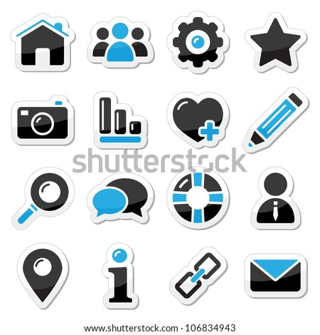 Web and internet icons set