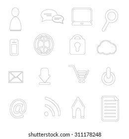 Web and Internet icons set illustration
