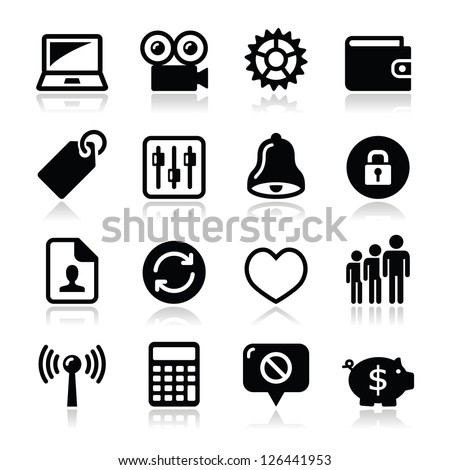 Web internet icons set - vector