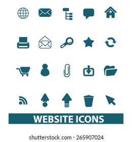 web, internet icons, signs, illustrations design concept set for appliciation, website, vector on white background