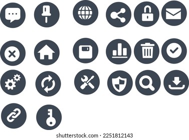 Web and Internet Icons vector design